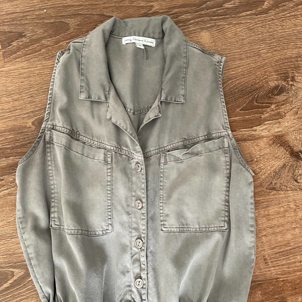 Young Fabulous & Broke | Grayson Sleeveless Twill Jumpsuit | size S - Picture 10 of 14